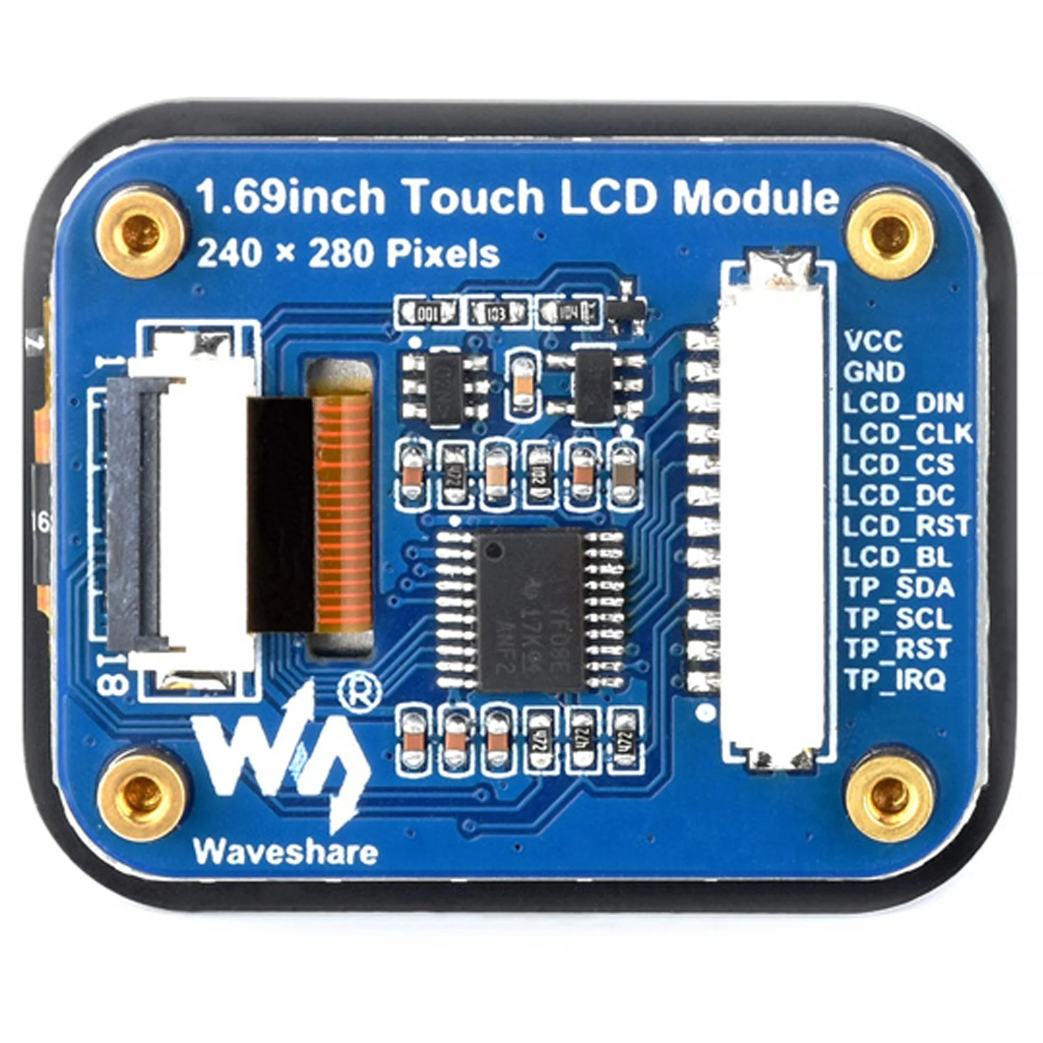 1.69inch Round LCD Display Module with Touch Panel - 240x280 - SPI And I2C - Image 3