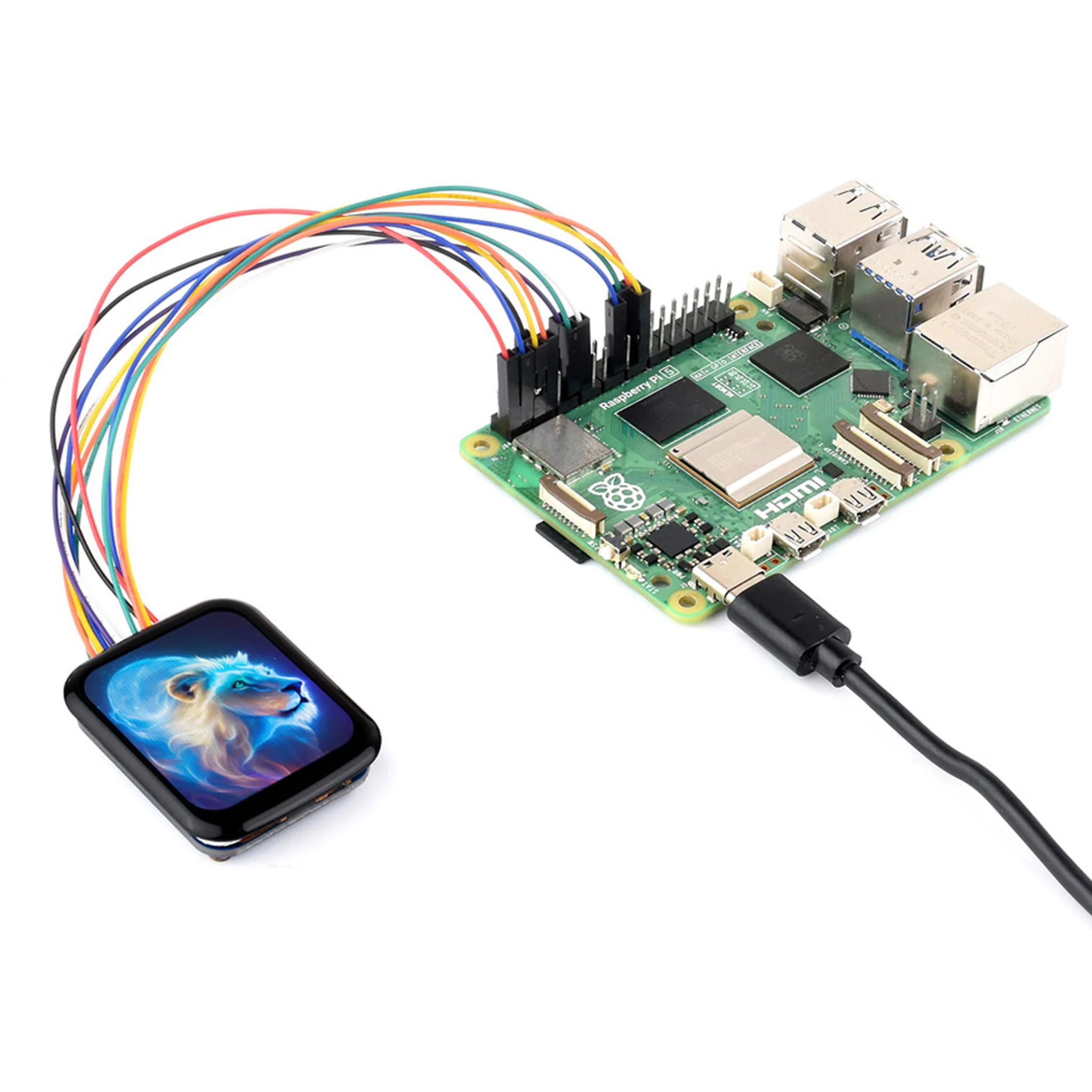 1.69inch Round LCD Display Module with Touch Panel - 240x280 - SPI And I2C - Image 4