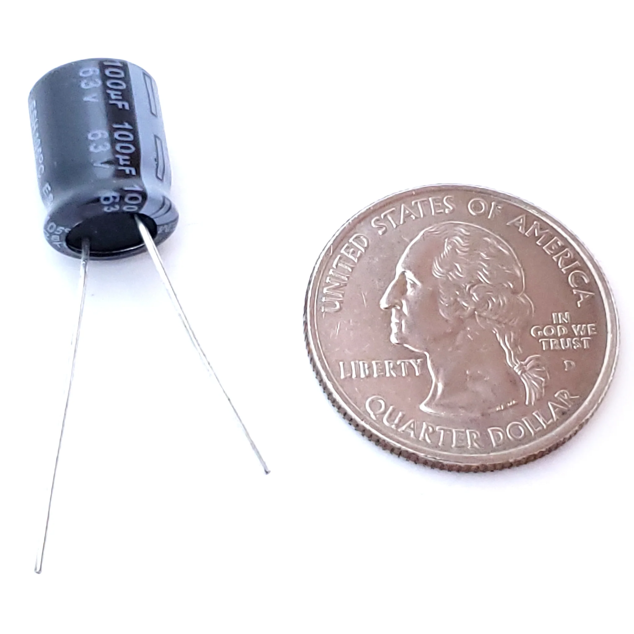 100uF 63 Volt Electrolytic Capacitor - Image 2