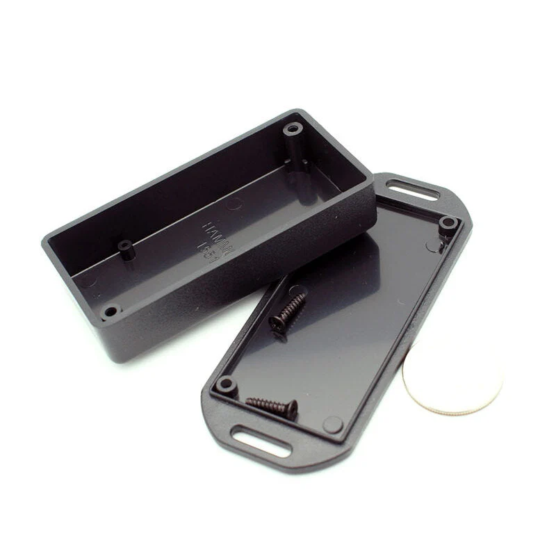 80 x 40 x 20MM ABS Box with Flanged Lid - Black - Image 3