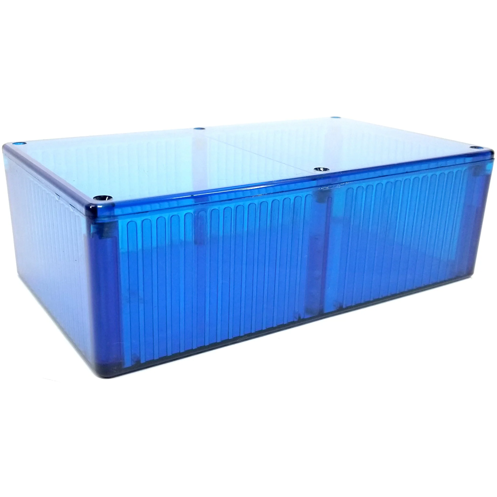 190 x 109 x 56MM Polycarbonate Box Translucent Blue (B19) - Image 3