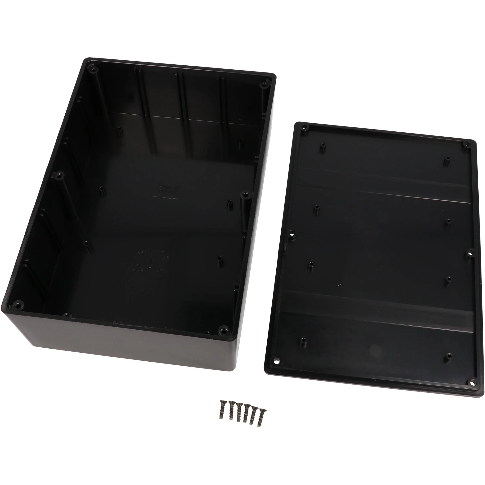 Black ABS Plastic Enclosure 8.7 in x 5.9 in x 2.3 in - Image 2