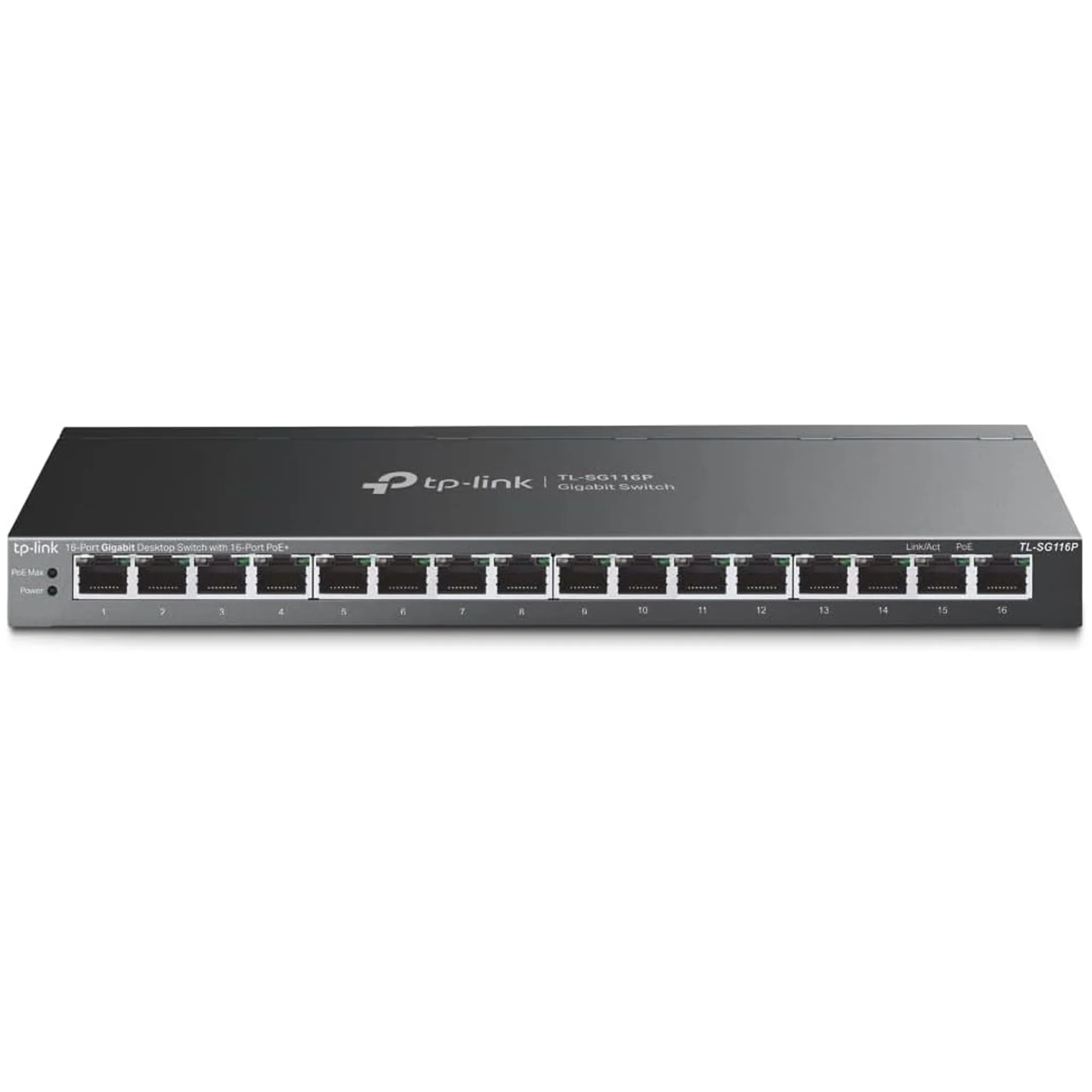 16-Port Gigabit PoE Switch - All 16 ports are PoE+ - Tp-Link (TL-SG116P)