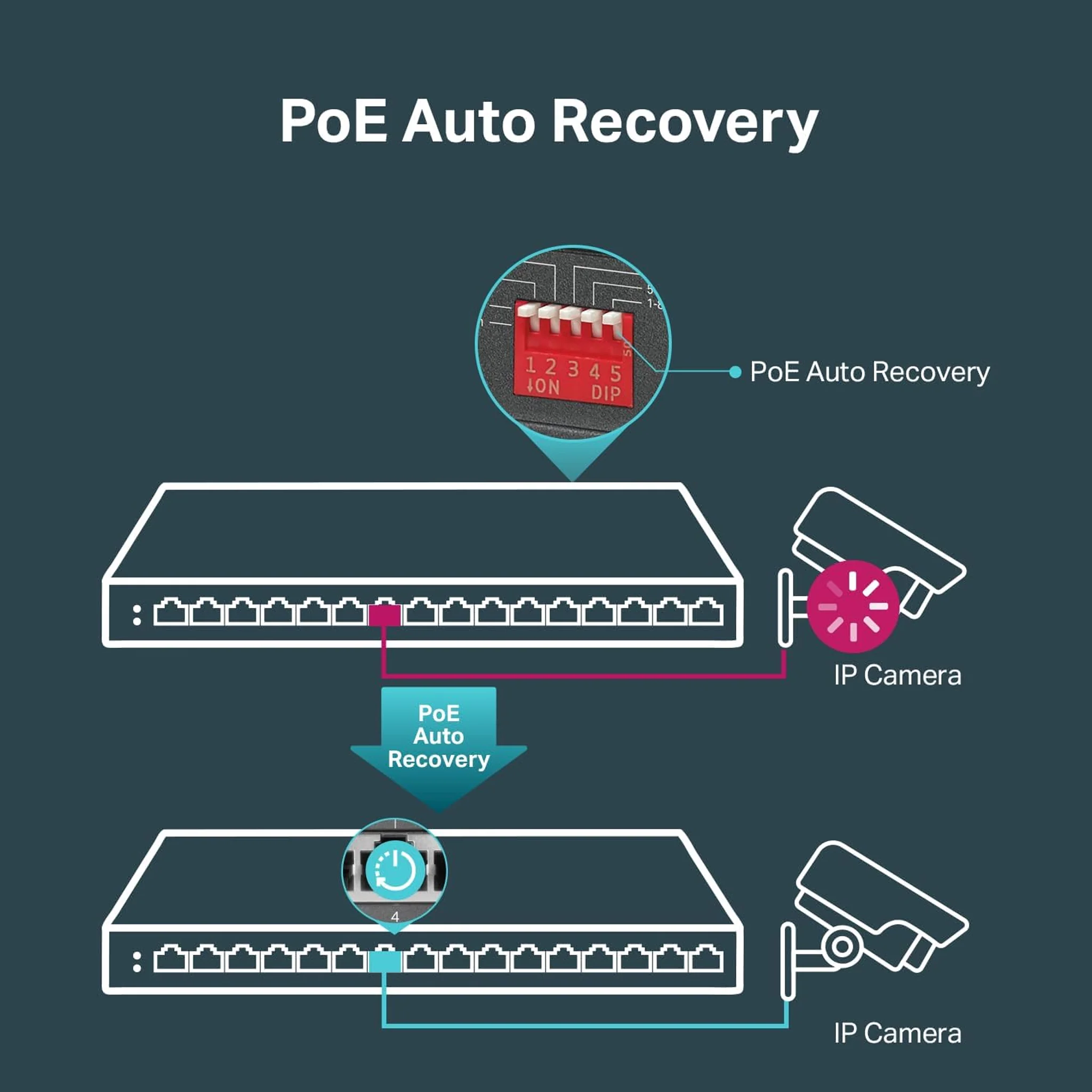 16-Port Gigabit PoE Switch - All 16 ports are PoE+ - Tp-Link (TL-SG116P) - Image 3