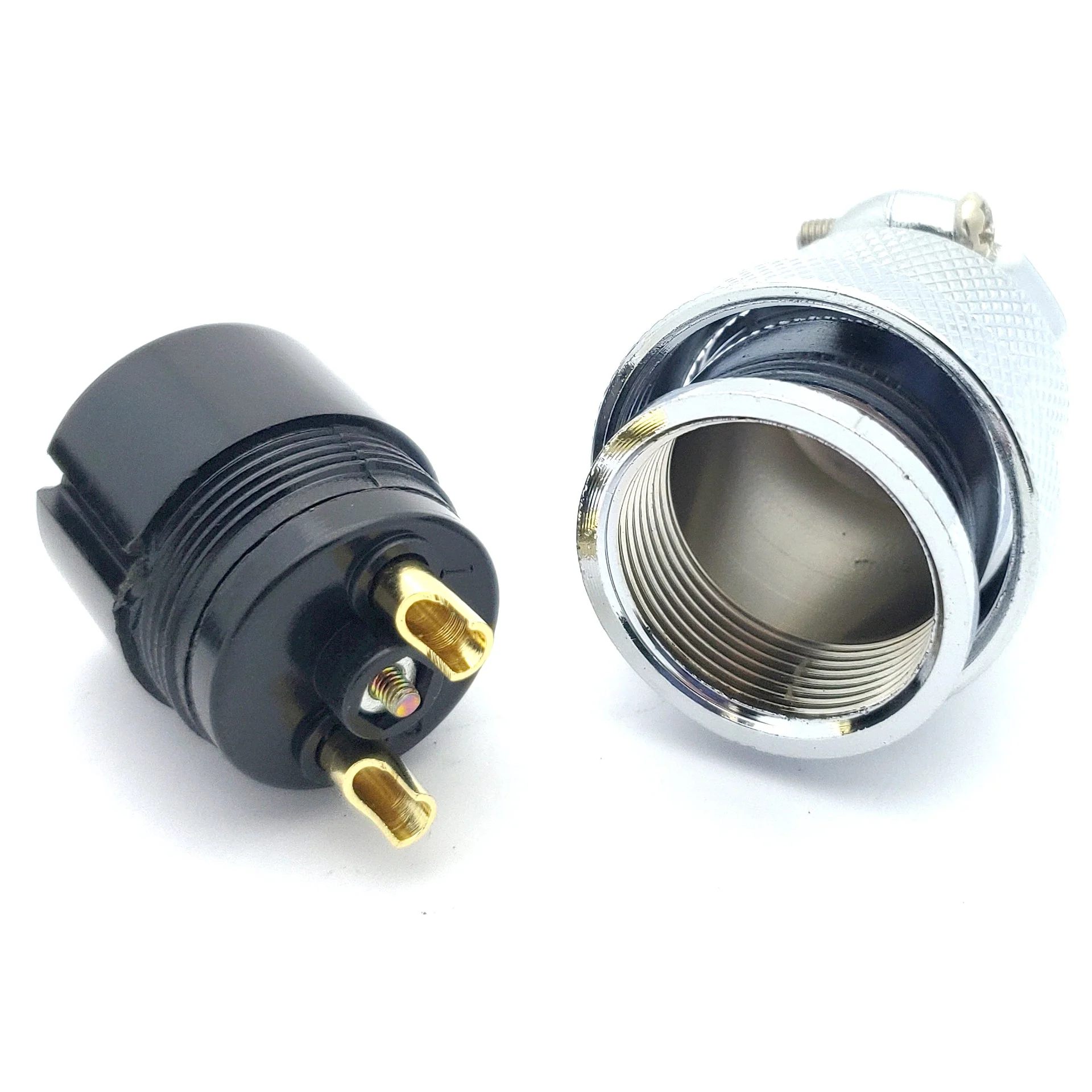 2 Pin Mic Connector Male/Female Pair - Extra Large - 20A 300V HEAVY DUTY GX25 - Image 4