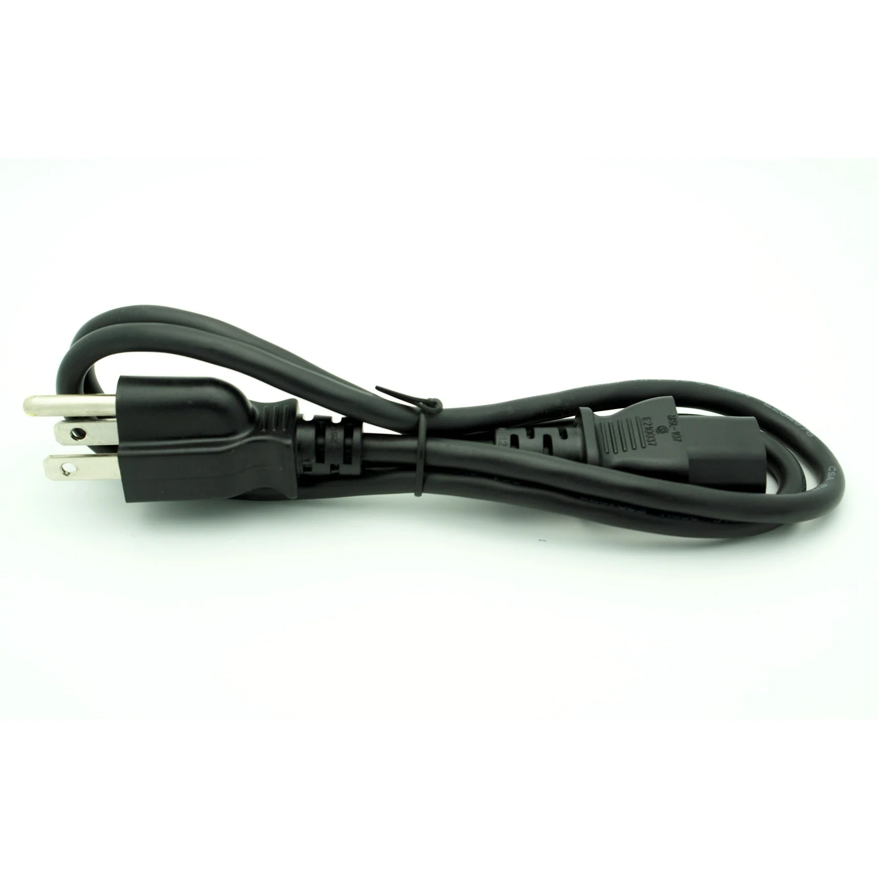 3' IEC Power Cord 18/3 AWG - Black