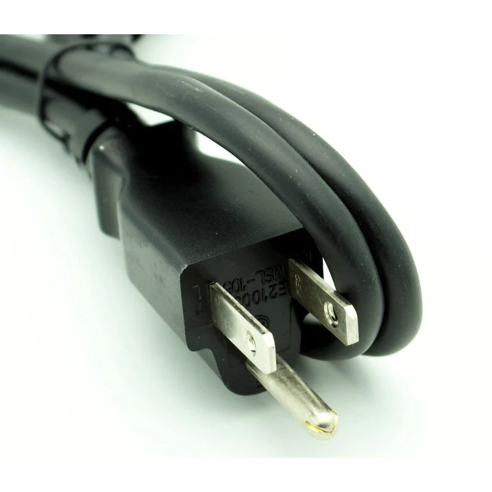 3' IEC Power Cord 18/3 AWG - Black - Image 2