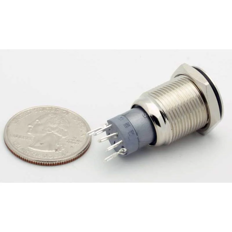 SPDT Sealed Illuminated Push Button Switch Momentary (Red) - Image 3