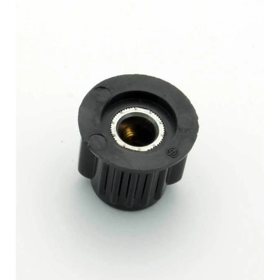 Black Knob w/Aluminum Inlay (0.86" Dia) - Image 3