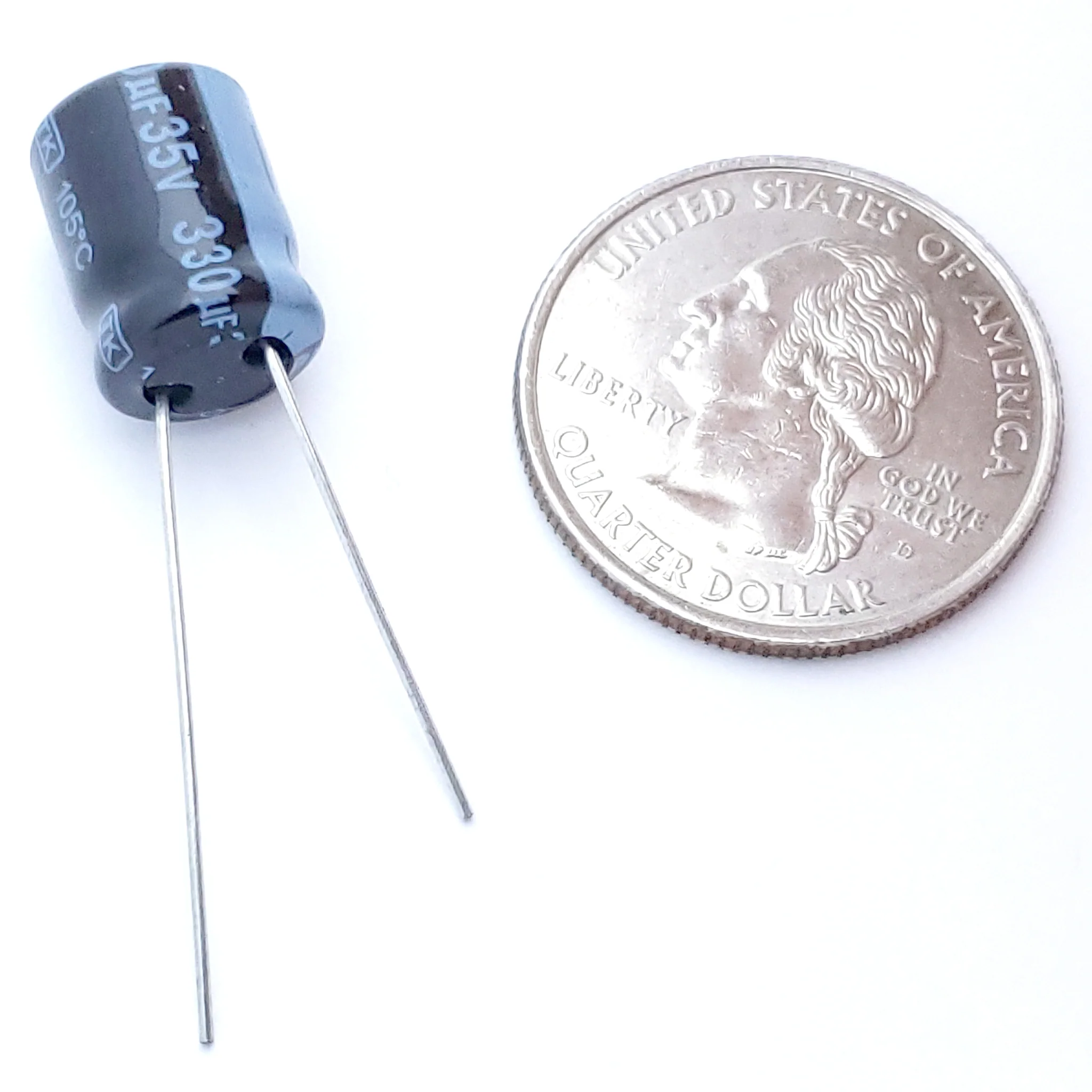 330uF 35 Volt Electrolytic Capacitor - Image 2