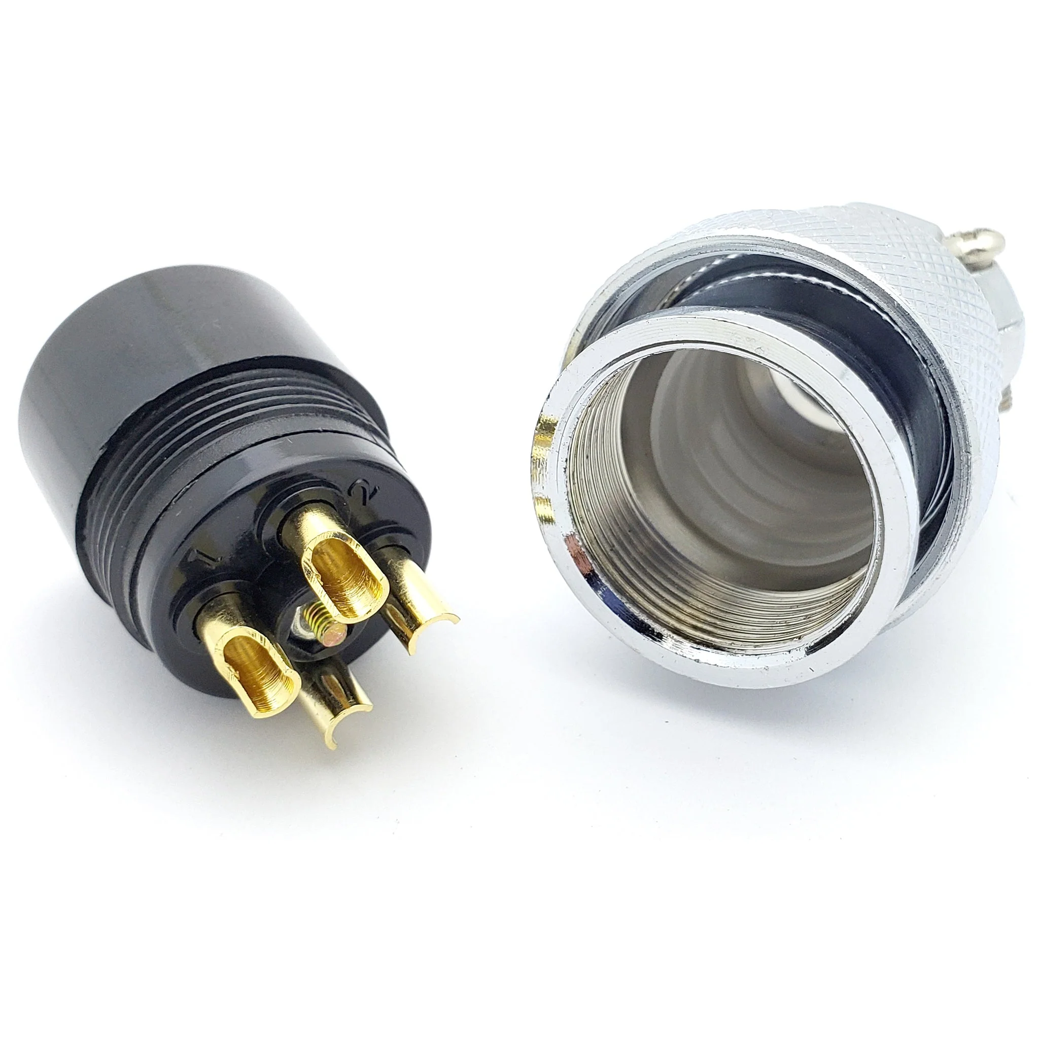 4 Pin Mic Connector Male/Female Pair - Extra Large - 20A 300V HEAVY DUTY GX25 - Image 5