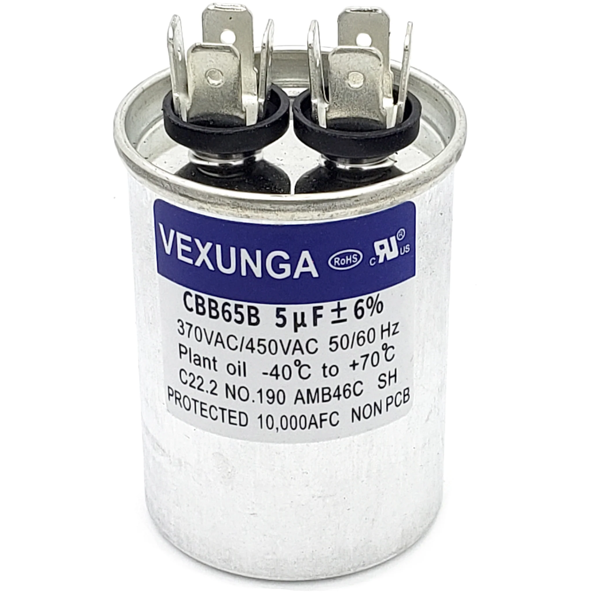 5 MFD 450VAC Motor Run Capacitor