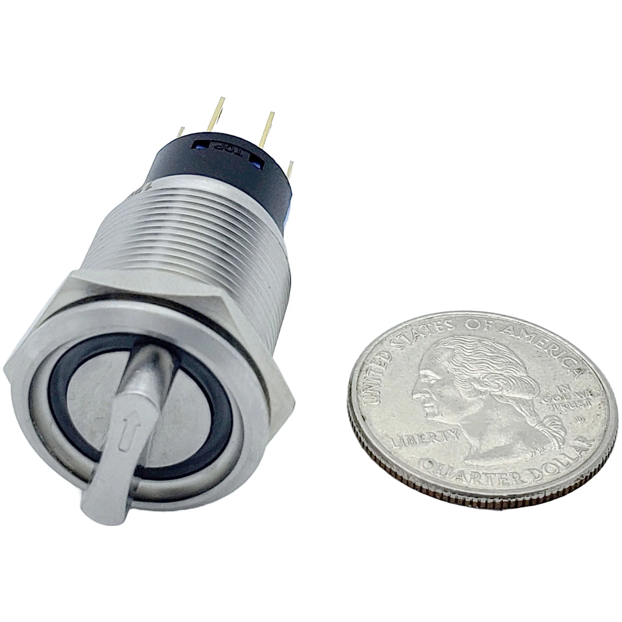 5A 3-Position Rotary Switch with Blue LED Indicator - Image 2