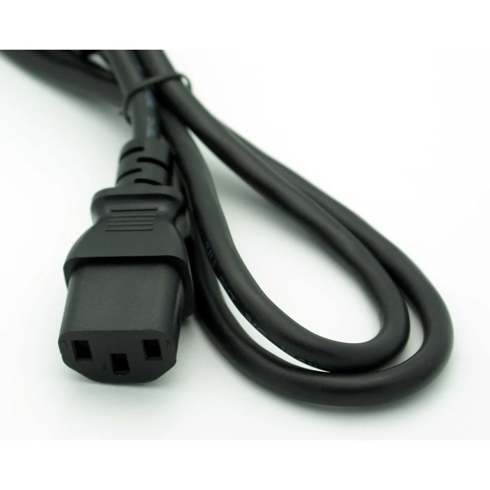 6' IEC Power Cord 18/3 AWG - Black - Image 3
