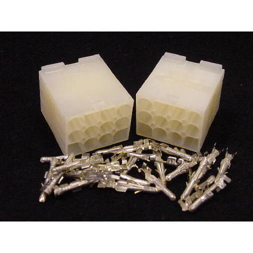 12 Pin Molex Male .093 Pins 12A QTY: 2