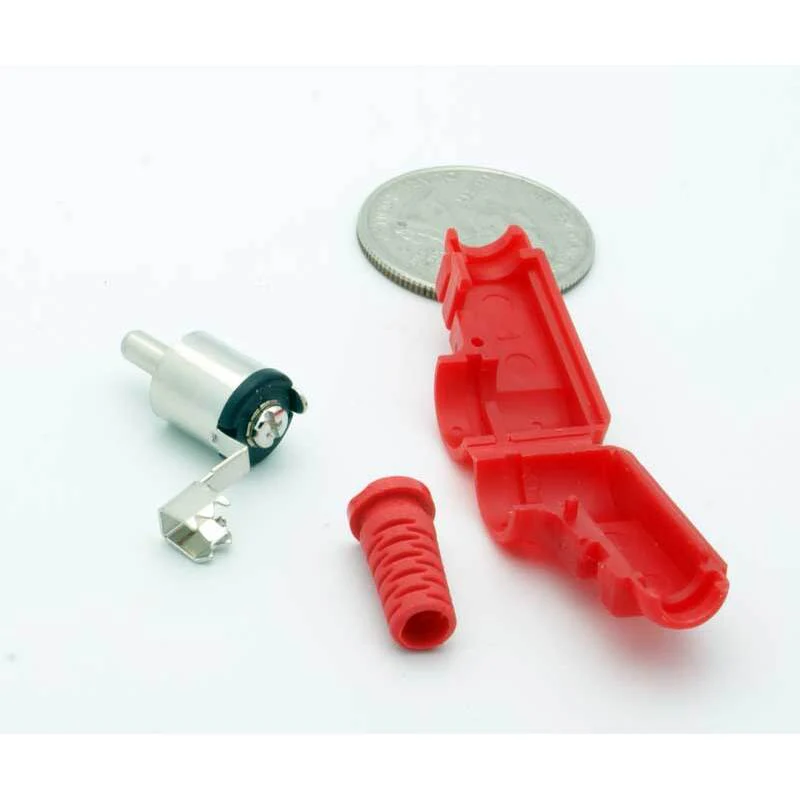 Right Angle Male RCA - Red - Image 2