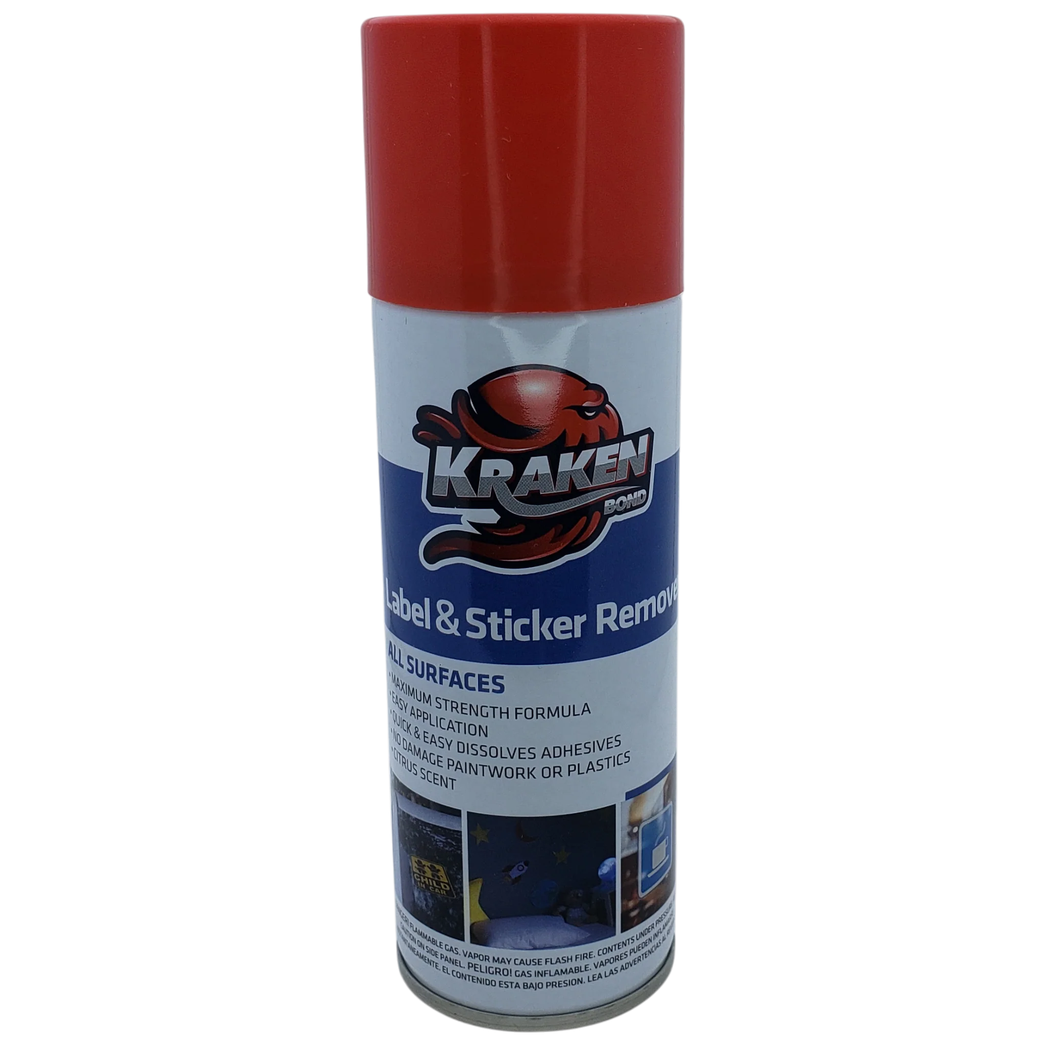 Adhesive Label & Sticker Remover - Kraken Bond Spray Can