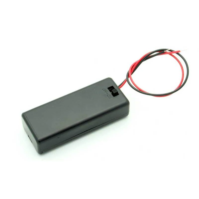 2 AAA Enclosed Battery Holder W/Switch