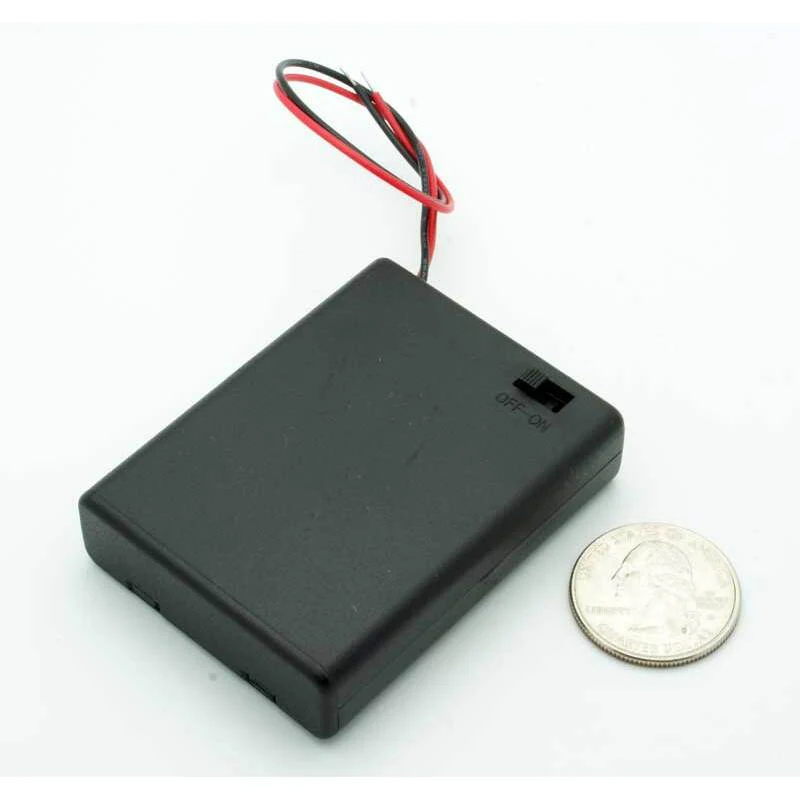 4 AAA Enclosed Battery Holder W/Switch - Image 2
