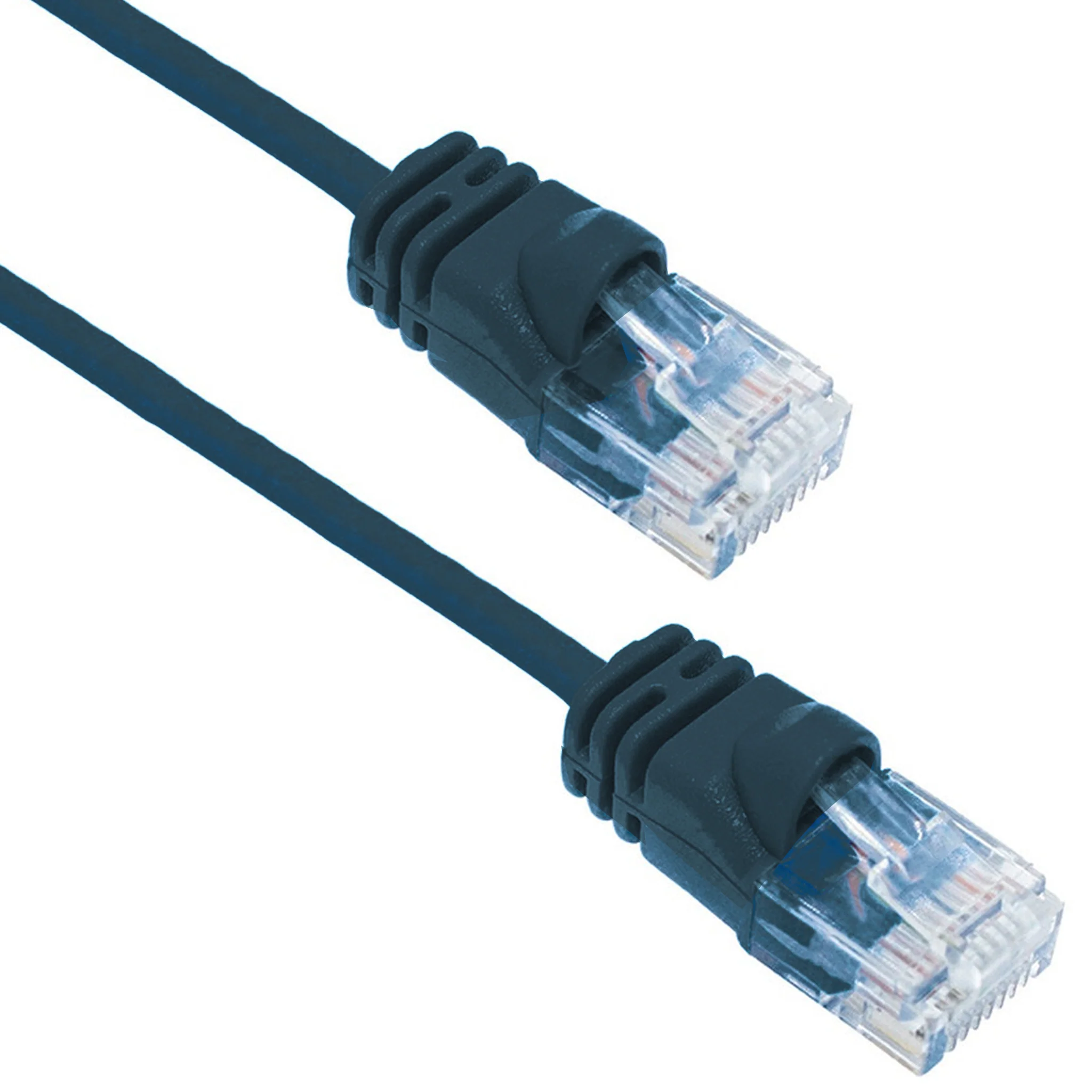 Black - Cat 6A - 2ft Thin Ethernet Cable