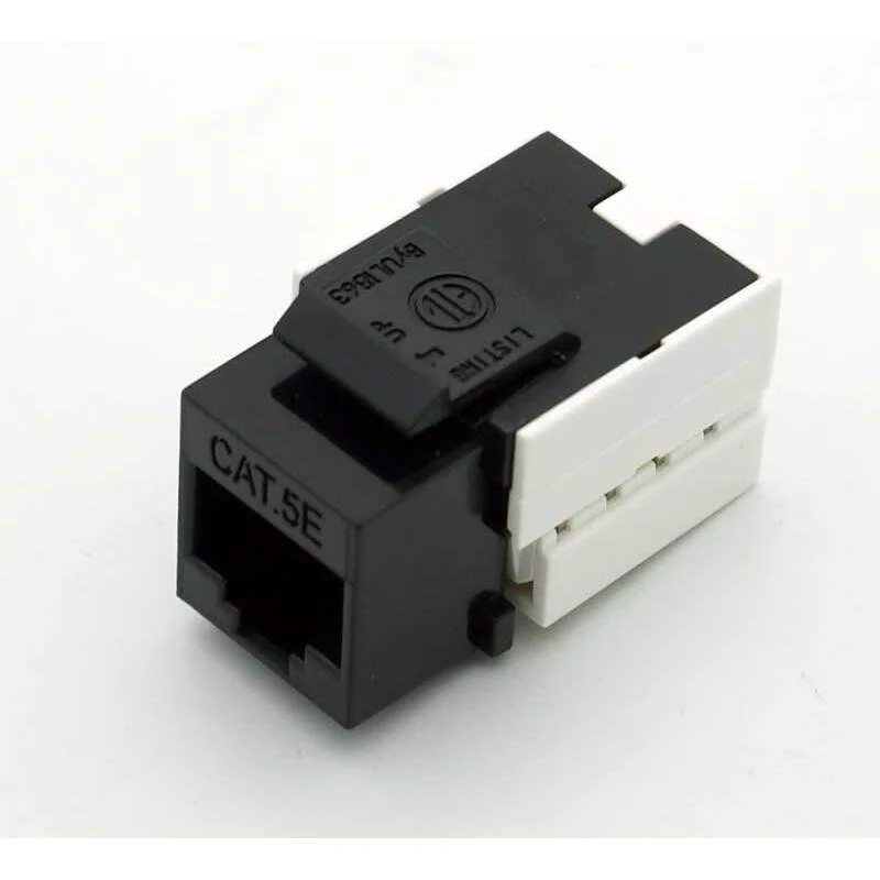 CAT-5 RJ-45 Keystone Jack - Black - Image 3