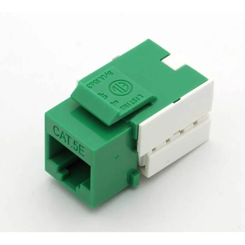 CAT-5 RJ-45 Keystone Jack - Green - Image 3