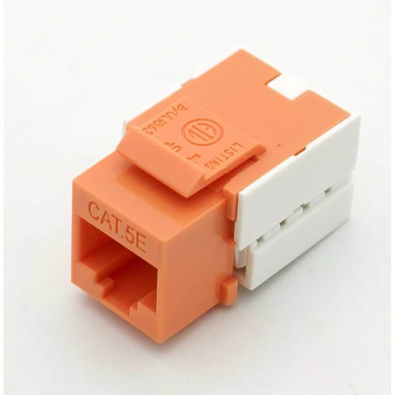 CAT-5 RJ-45 Keystone Jack - Orange - Image 3
