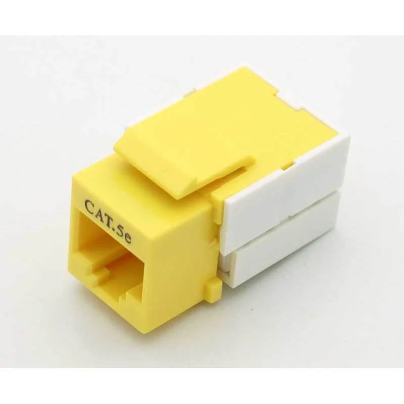 CAT-5 RJ-45 Keystone Jack - Yellow - Image 3