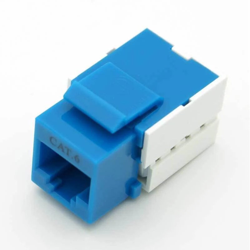 CAT-6 RJ-45 Keystone Jack - Blue - Image 3