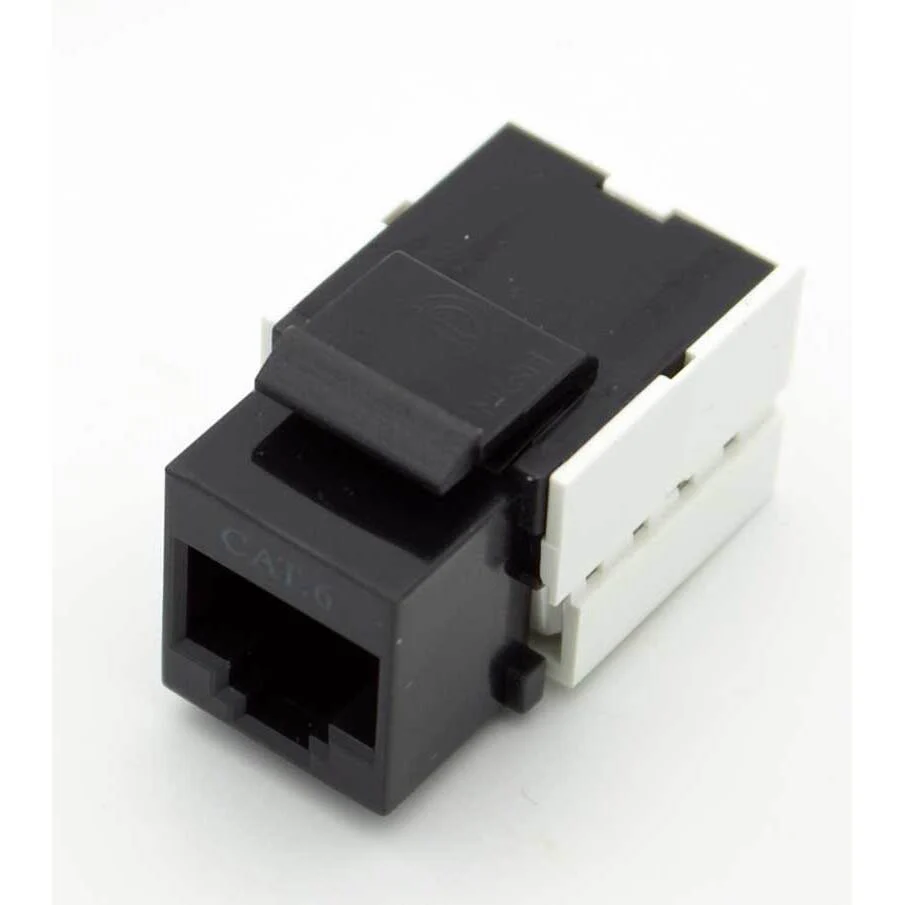 CAT-6 RJ-45 Keystone Jack - Black - Image 3