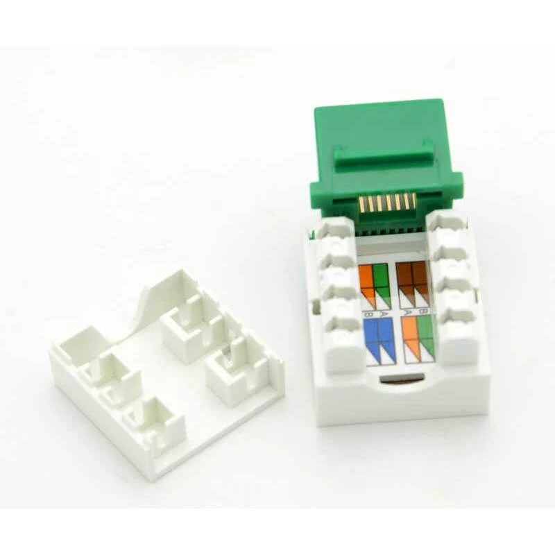 CAT-6 RJ-45 Keystone Jack - Green - Image 2