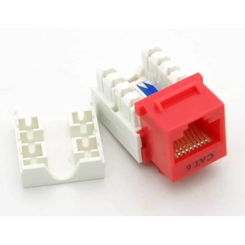CAT-6 RJ-45 Keystone Jack - Red