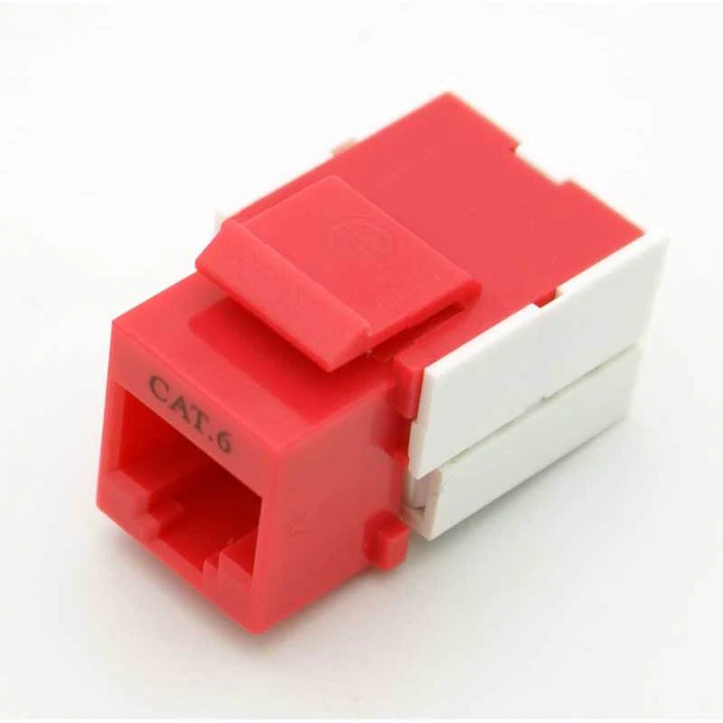 CAT-6 RJ-45 Keystone Jack - Red - Image 3