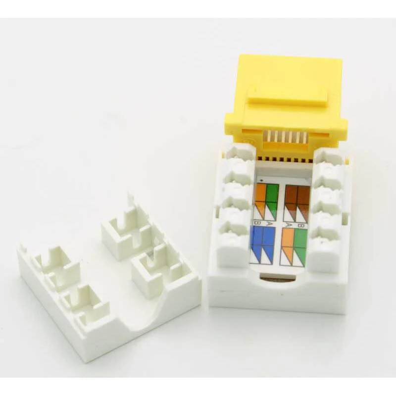 CAT-6 RJ-45 Keystone Jack - Yellow - Image 2