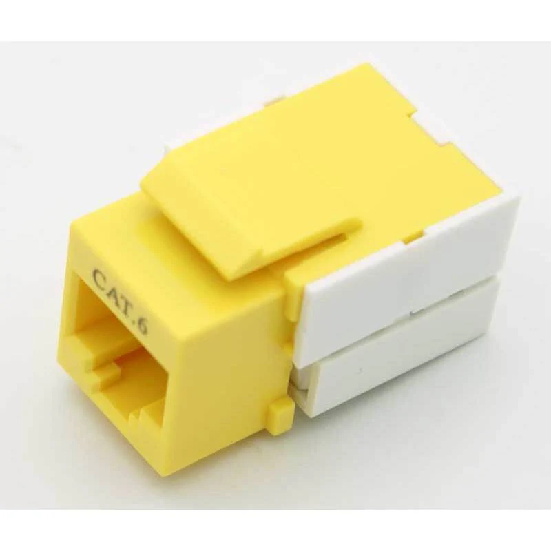 CAT-6 RJ-45 Keystone Jack - Yellow - Image 3