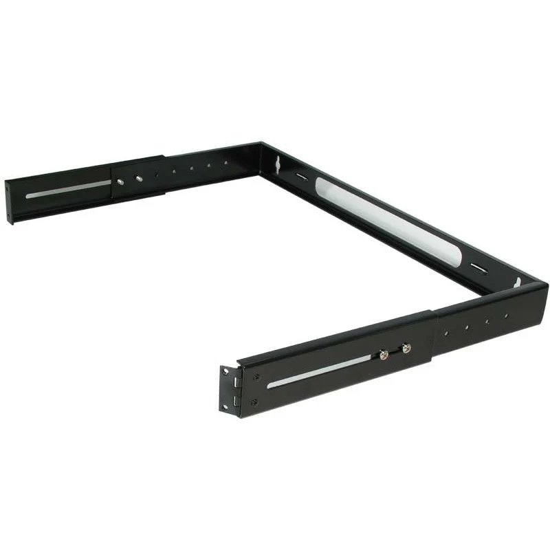 19" 1U Adjustable Depth Wall Mount Rack - (Hinged)