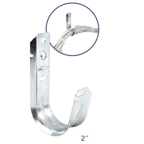 Universal 2" Wall Mount J-Hook Cable Support Wire Management System (Set of 25) - Image 3