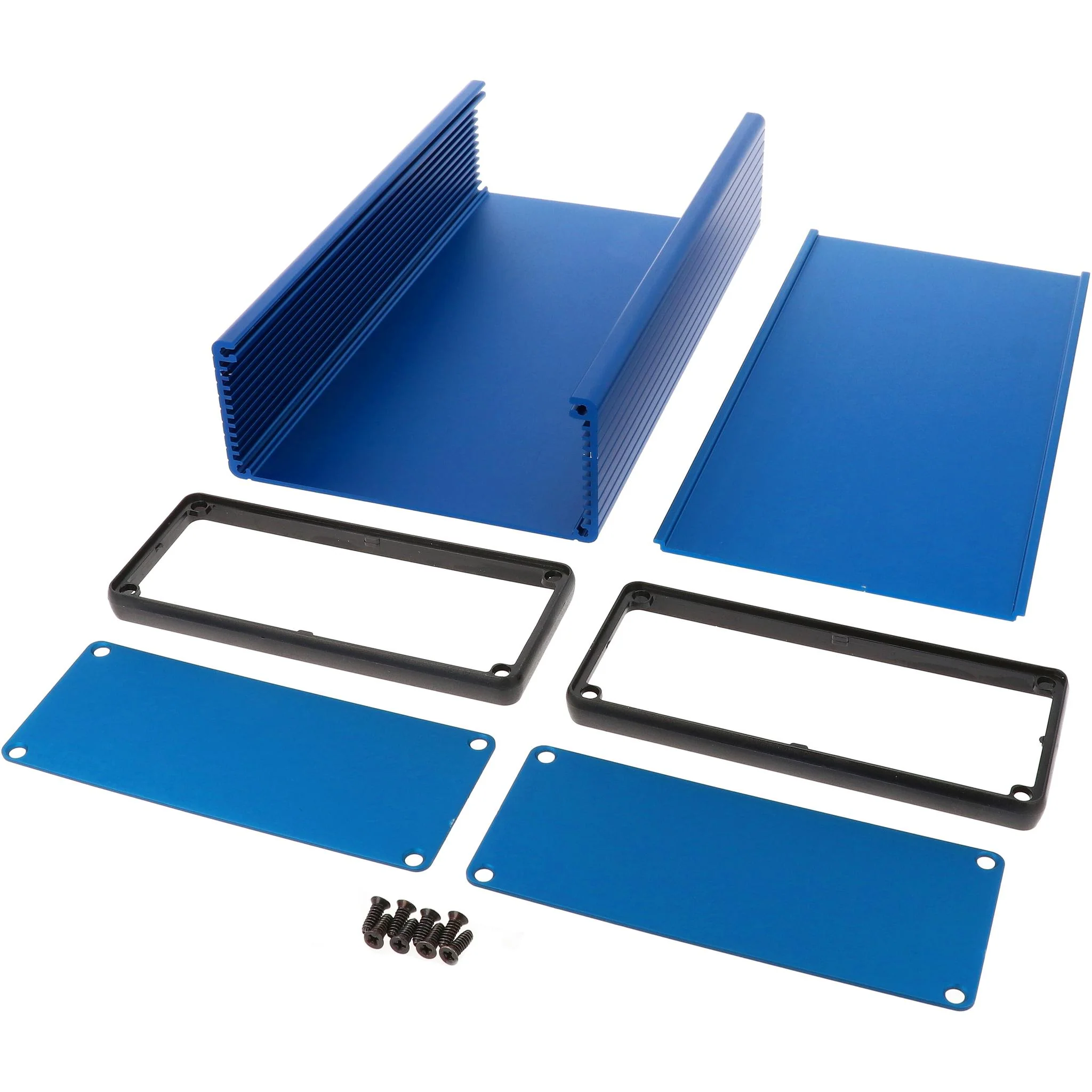 Blue Anodized Aluminum Electronics Enclosure – 8.66 × 4.92 × 2.03″ Project Box - Image 2
