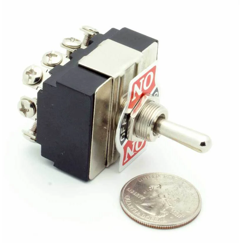 4PDT Bat Handle Toggle Switch On-Off-On 15A - Image 2