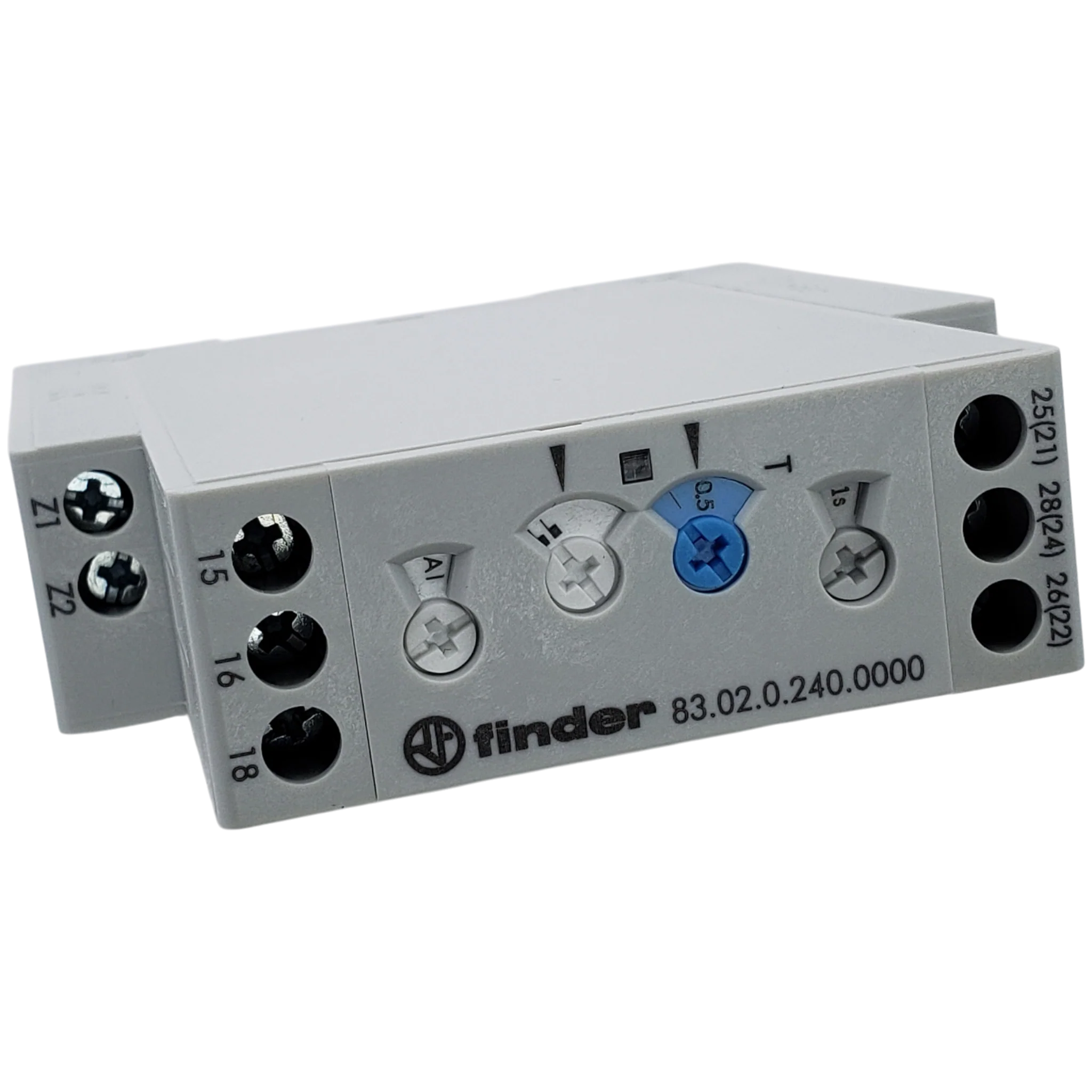 Fully Adjustable Time Delay Relay Timer DPDT DIN Rail - Finder 83.02.0.240.0000 - Image 3