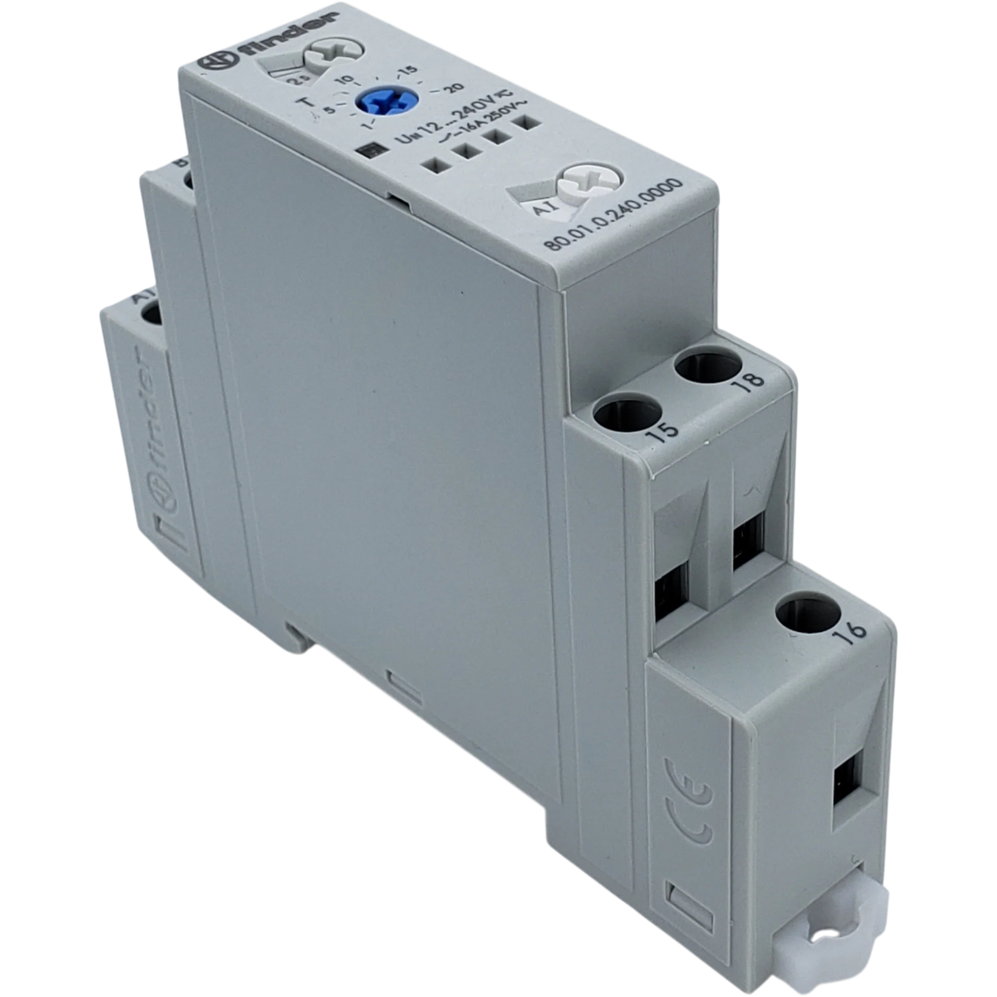 Multi-Function Timer Time Delay Relay 16A 250VAC SPDT DIN Rail - Finder 80.01.0.240.0000 - Image 2