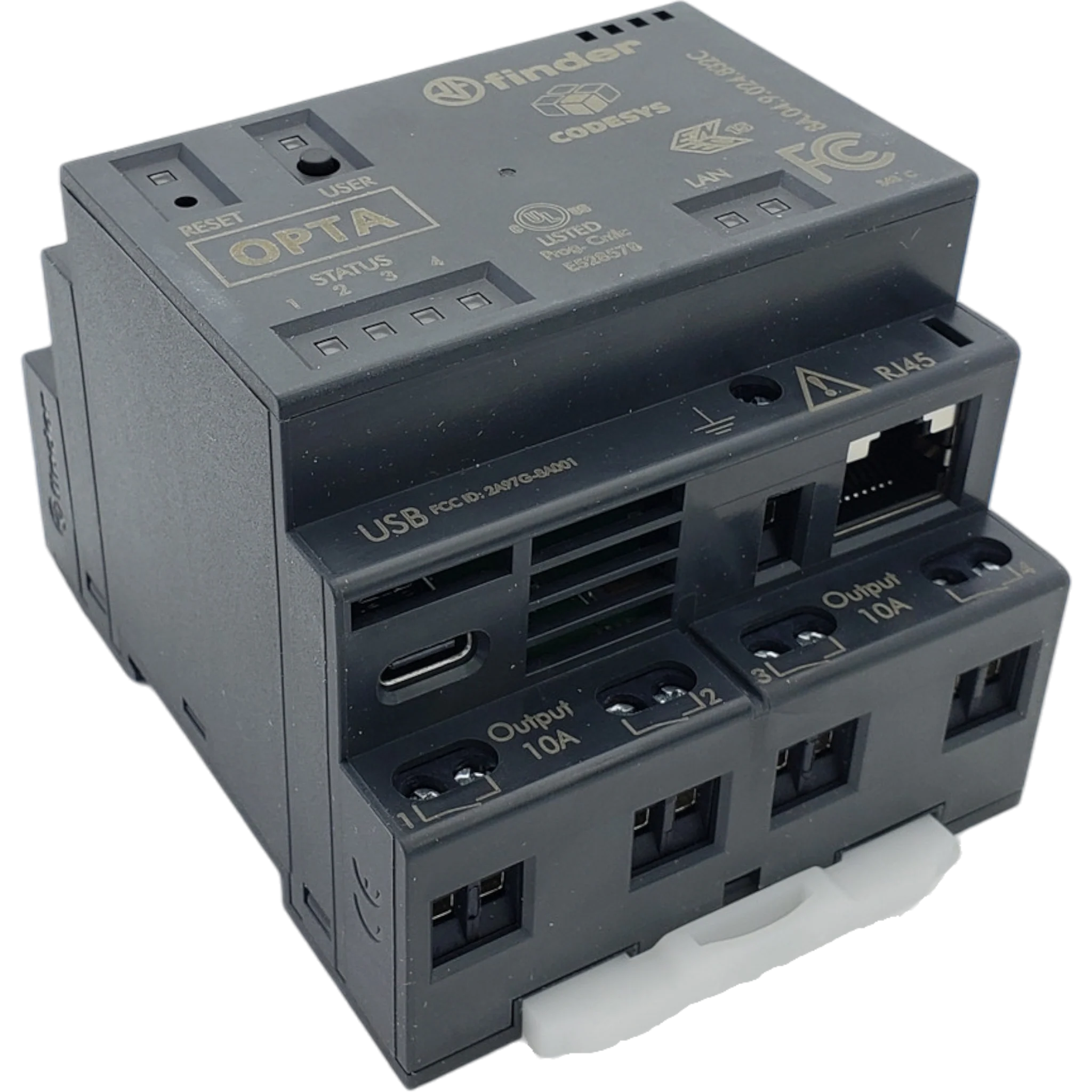 DIN Rail CODESYS OPTA Arduino - Wifi Bluetooth USB-C Advanced PLC - Finder 8A.04.9.024.832C