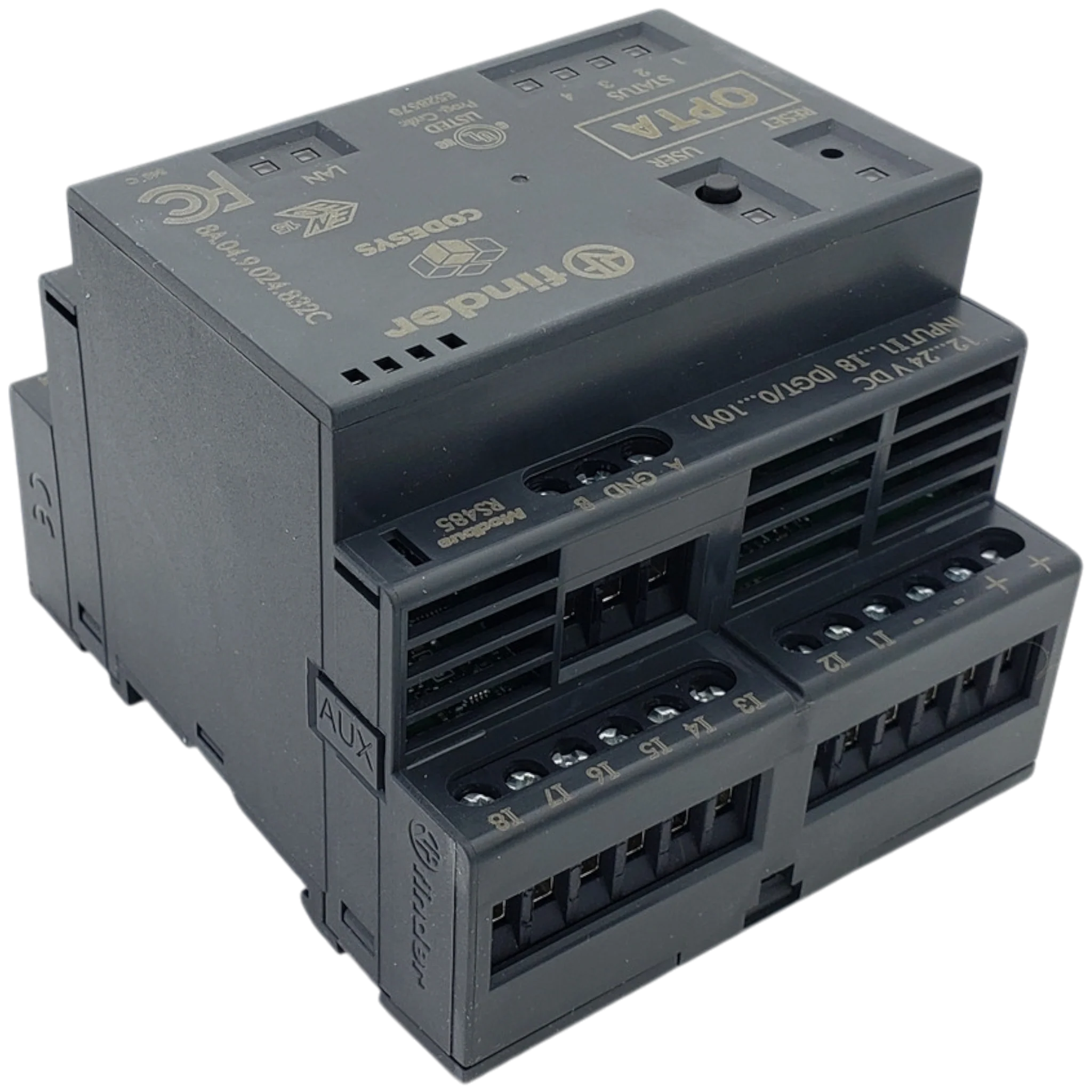 DIN Rail CODESYS OPTA Arduino - Wifi Bluetooth USB-C Advanced PLC - Finder 8A.04.9.024.832C - Image 2