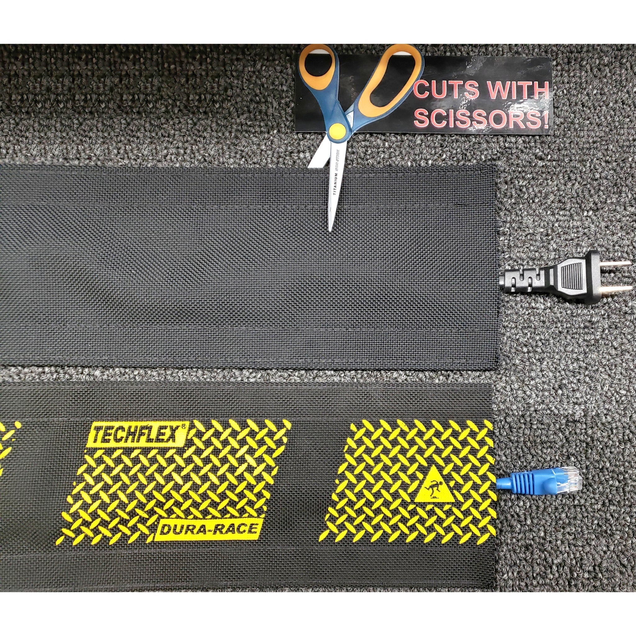 Flat Velcro Cable Cover – Hook & Loop Carpet Cord Protector, Cut-to-Length (By the Foot) - Image 6