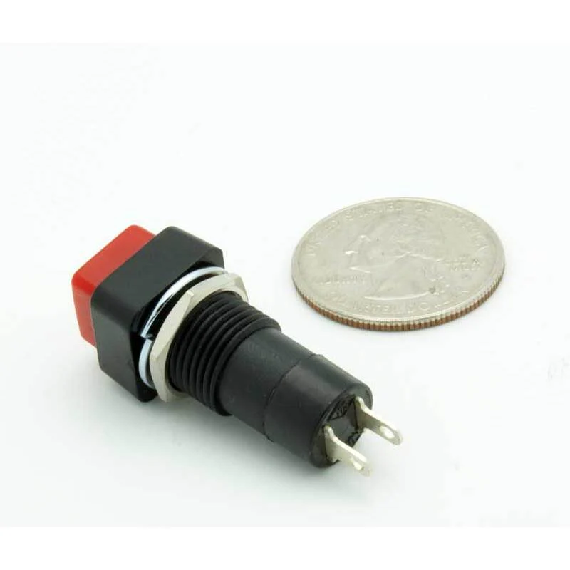 SPST Push Button Momentary Switch Square Red N.O. 3A - Image 3
