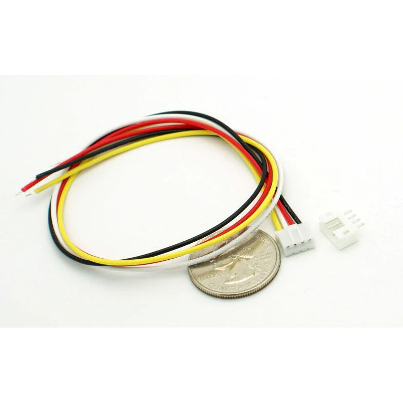 JST PH 2.0 4-Pin Connector - Male/Female Pair - Pre-wired - Image 2