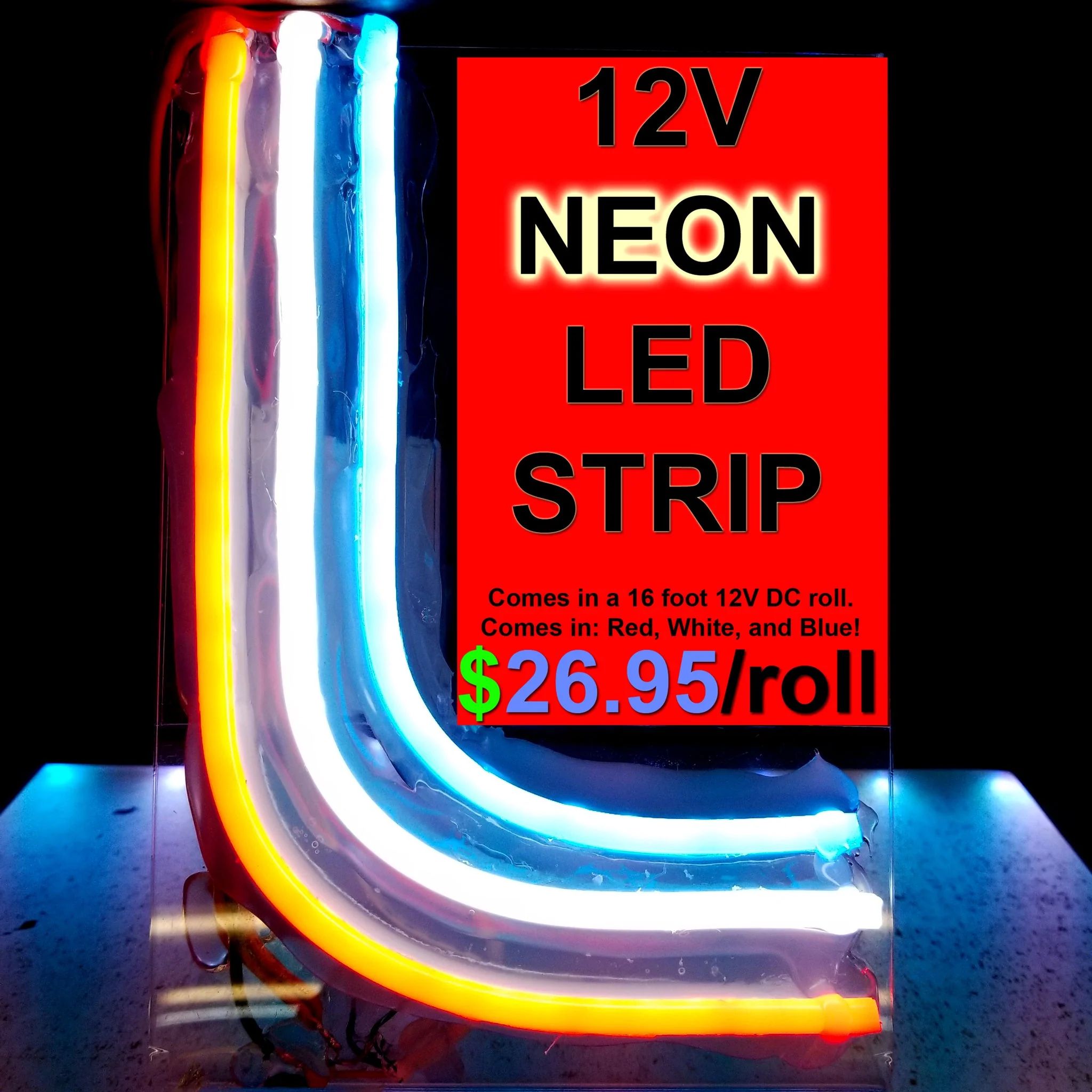 LED Neon Strip Tape - 16ft Roll - 12V - Image 31