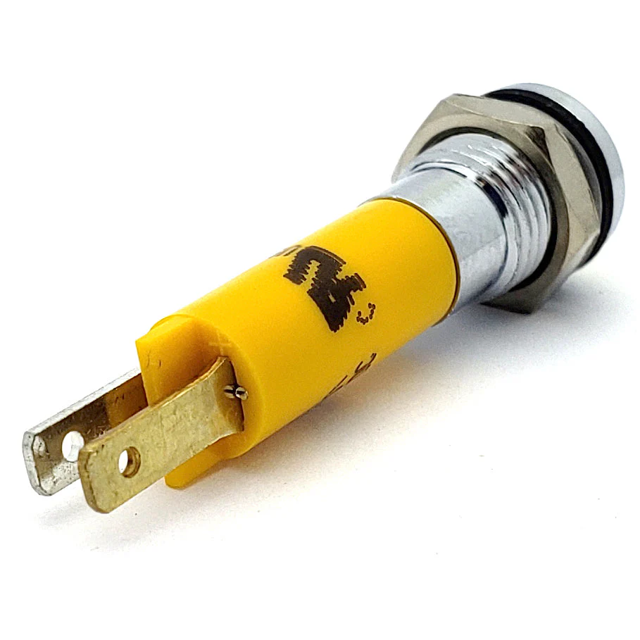 Linrose Yellow 12VDC/AC Ultrabright LED 8mm Panel Mount - Image 3