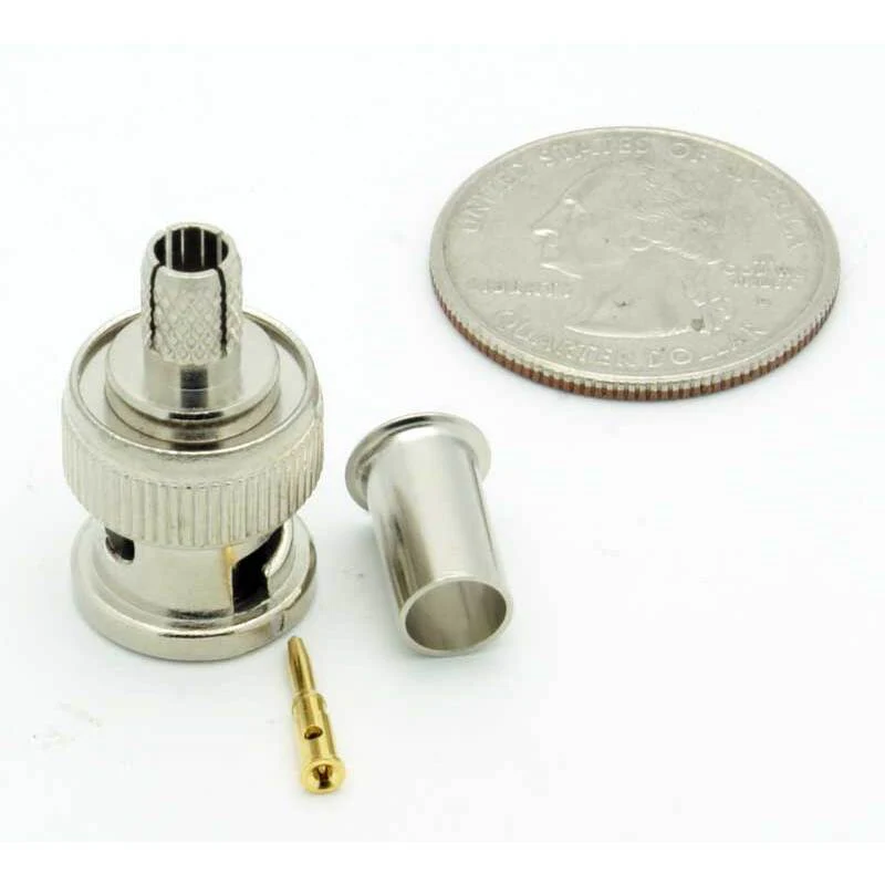 BNC Male 3 Piece Crimp Connector for RG-8X / LMR240 - Image 3