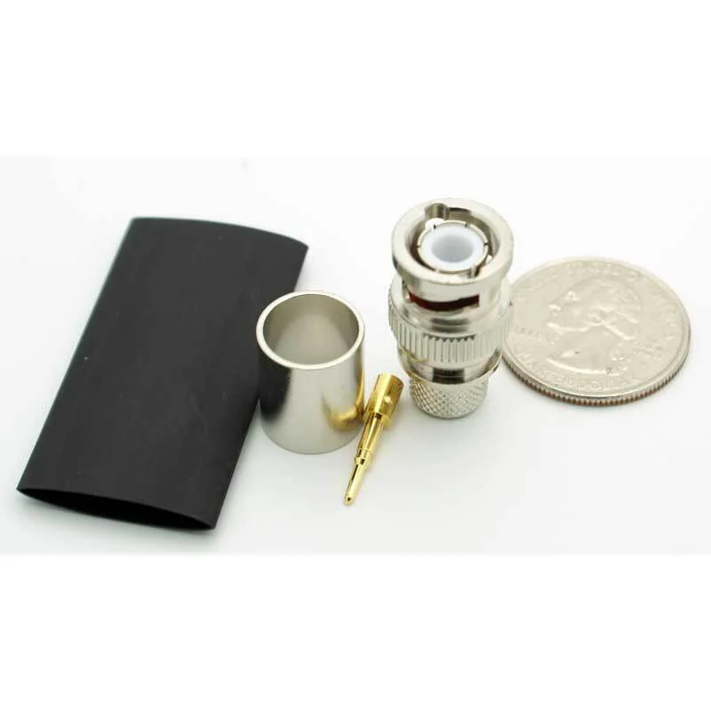 BNC Male 3 Piece Crimp Connector for LMR400 - Image 3